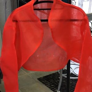 Red Organza Shrug